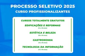 PROCESSO SELETIVO DE CURSOS PROFISSIONALIZANTES