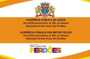 AUDIÊNCIAS PÚBLICAS DA SAÚDE E METAS FISCAIS