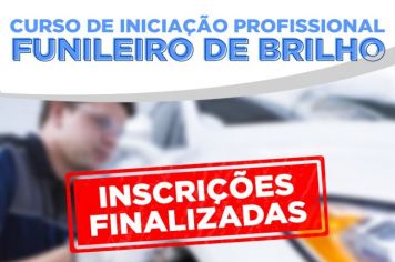 INSCRIÇÕES PARA O CURSO DE FUNILARIA DE BRILHO ENCERRADAS
