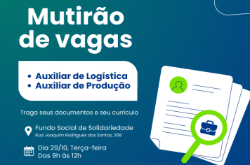 MUTIRÃO DE VAGAS