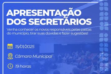 APRESENTAÇÃO DOS NOVOS SECRETÁRIOS