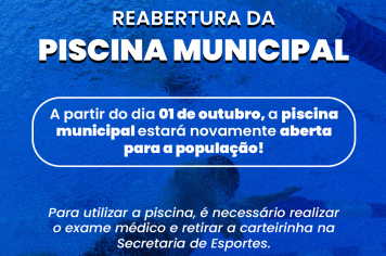 REABERTURA DA PISCINA MUNICIPAL 