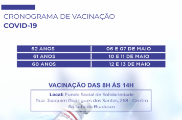 CRONOGRAMA DE VACINAÇÃO COVID-19