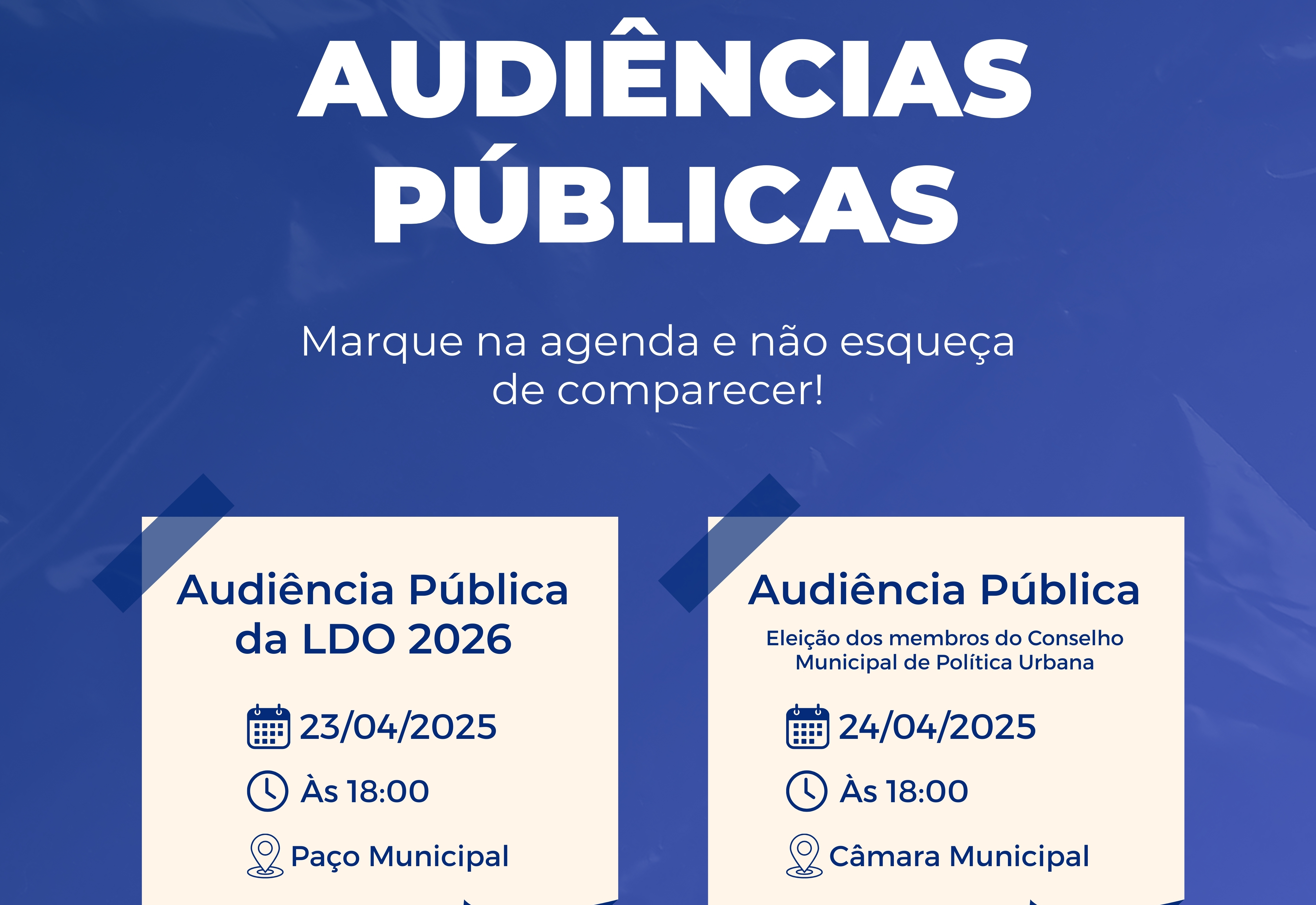 AUDIÊNCIAS PÚBLICAS