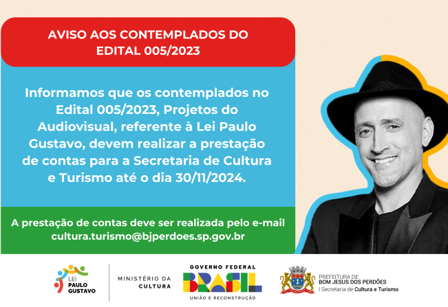 EDITAL 005/2023 - LEI PAULO GUSTAVO