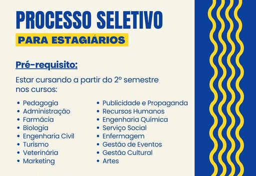 PROCESSO SELETIVO - ESTÁGIO